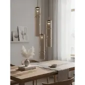 Nova Luce Suspension unique Sano Or 3 lumières