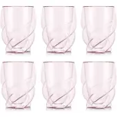 Bodum PAVINA PARIS Lot de 6 verres à double paroi rose transparent - 270 ml