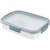 Curver Smart Fresh Eco Boîte de rangement rectangulaire, Boîte de conservation, Transparent, Gris, Bleu