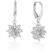 Beneto Boucles d'oreilles pailletées en argent AGUC1842 (L), (Argent)