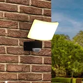 HOFTRONIC™ - Applique Murale LED 30W 2500lm 3000K Noir détecteur mouvement