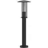 vidaXL Lampe d'allée noire 60 cm acier inoxydable