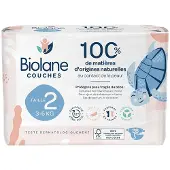 Biolane Couches écologiques naturelles taille 2 3 6 kg 28 pièces