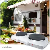 Nedis Kaep251ewt2 Portable Electric Cooking Plate 2300w Argenté One Size / EU Plug 220V