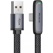 Mcdodo Angle Usb-C Cable Fast Charging Usb Type C 6A 100W Black 1M