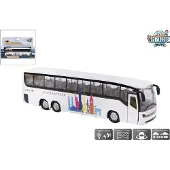 Kids Globe Die Cast Reisebus mit Rückzugsmotor + Licht & Sound Bus Shuttle