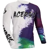 Acerbis Maillot Off Road Polyester J-Windy Aéré Blanc/Violet taille L