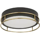 Searchlight Phoenix 2Lt Flush - Noir et laiton IP44