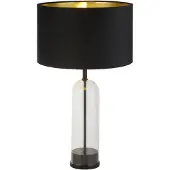 Searchlight Lampe de table unique Oxford avec capuche noire