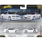 Hot Wheels Lot de 2 véhicules Toyota moulés sous pression à l'échelle 1:64 de la collection Premium Car