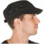 Franz mensch Casquette militaire Hygostar, noire 100% coton, Noir