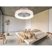 TRIO Ventilateur de plafond LED Farsund 47cm blanc