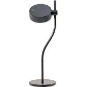 Zafferano Super O Lampe De Table Led Noire Rechargeable Et Dimmable