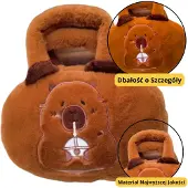 Lean Toys Capybara Sac Peluche Avec Tasse Marron 20cm