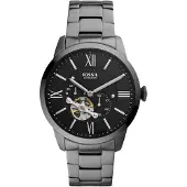 Fossil Montre à affichage analogique 'Townsman Auto' gris / noir