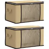 vidaXL : Boîtes de rangement avec fenêtre transparente sur le côté, lot de 2, 33,6 L