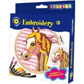 Playbox Broderie au point de croix cheval cadre à broder 1 modèle 8 cotons