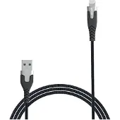 Gear Câble de charge PRO USB-A vers Lightning C89 1,5 m Câble Polyamide Noir avec connecteurs métalliques