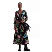 Desigual Robe 'Poppy M. Christian Lacroix' bleu ciel / vert / violet / noir