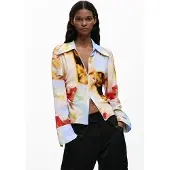 Desigual T-shirt bleu pastel / jaune / rouge / noir