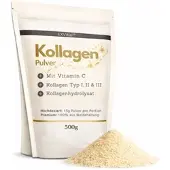 EXVital Poudre de collagène à la vitamine C (500 g) d'