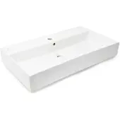 SAT EDGY lavabo 80 cm rectangulaire, blanc
