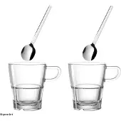 Leonardo Tasse à macchiato Leonardo Senso 250 ml Cups Spoons (6 pièces)