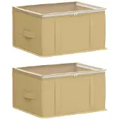 vidaXL : Boîtes de rangement avec fenêtre transparente, lot de 2, 37,5 L