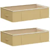 vidaXL : Boîtes de rangement avec fenêtre transparente, lot de 2, 50,4 L