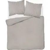 Detexpol Linge de lit damassé 160x200 beige rayures monochromes 1 cm Pur