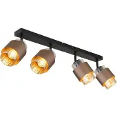 Globo Plafonnier, verre, ambre, orientable, pivotant, L 65 cm