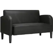 vidaXL Canapé causeuse noir 110 cm similicuir