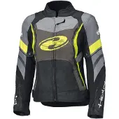 Held Veste textile moto imperméable Baxley Top pour femme, noir/néon, XS