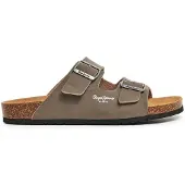 Pepe Jeans Bio Double Velour Sandals Brown EU 44 Hommes Brown EU 44