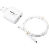Voltcraft GaN VC-13079915 Chargeur USB d'intérieur Courant de sortie (max.) 5 A 3 (120 W, 3 ports), Chargeur USB, Blanc