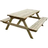 Rowlinson Table de pique-nique en bois pour 6 personnes maximum