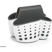 Zeller Organisateur d'évier, Égouttoir à vaisselle, Blanc, Gris