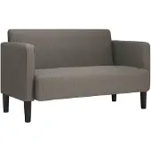 vidaXL Canapé deux places gris clair 109 cm tissu velours côtelé