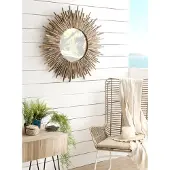 Macabane CLARA - Miroir rond soleil nature branches CLARA