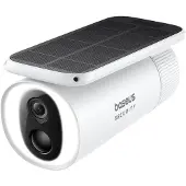 Baseus Caméra de surveillance avec panneau solaire S1, 2K HD, détection IA, suivi solaire automatique, vision nocturne, batterie 10 400 mAh, audio bidirectionnel, IP67
