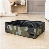 INF Bac à litière pliable pour chat Camouflage L