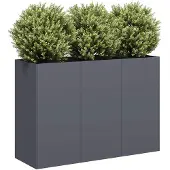 vidaXL Jardinière anthracite 120x40x80 cm acier laminé à froid