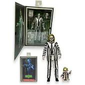 NECA Figurine Beetlejuice Costume Rayé Ultimate 18 cm avec accessoires