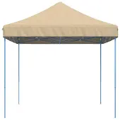 vidaXL Tente de réception pliable Pop-Up Beige 440x292x315 cm
