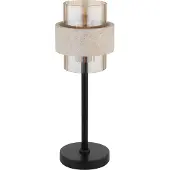 Globo Lampe de table Daren noir avec marbre