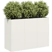 vidaXL Jardinière blanc 120x40x80 cm acier laminé à froid