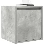 vidaXL Table de chevet murale gris béton 38x34x40 cm