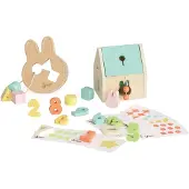 Classic World Coffret bébé pastel , jouets de premier apprentissage, 25 pièces.