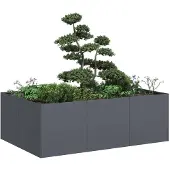 vidaXL Jardinière anthracite 120x80x40 cm acier
