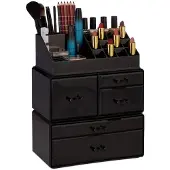 B2X Rangement maquillage en acrylique avec 21 compartiments